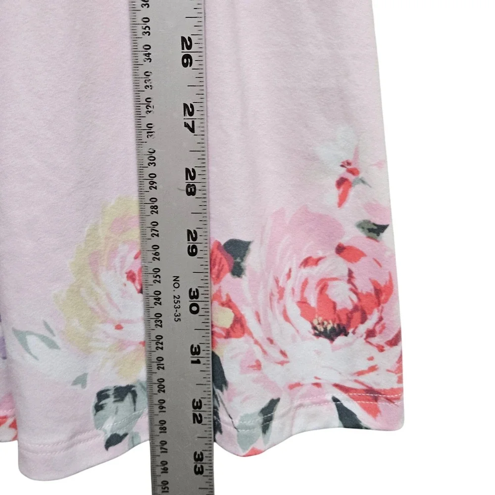 Flora Nikrooz Nightgown Womens Small Pink Floral Lace Trim Romantic Sleepwear‎
